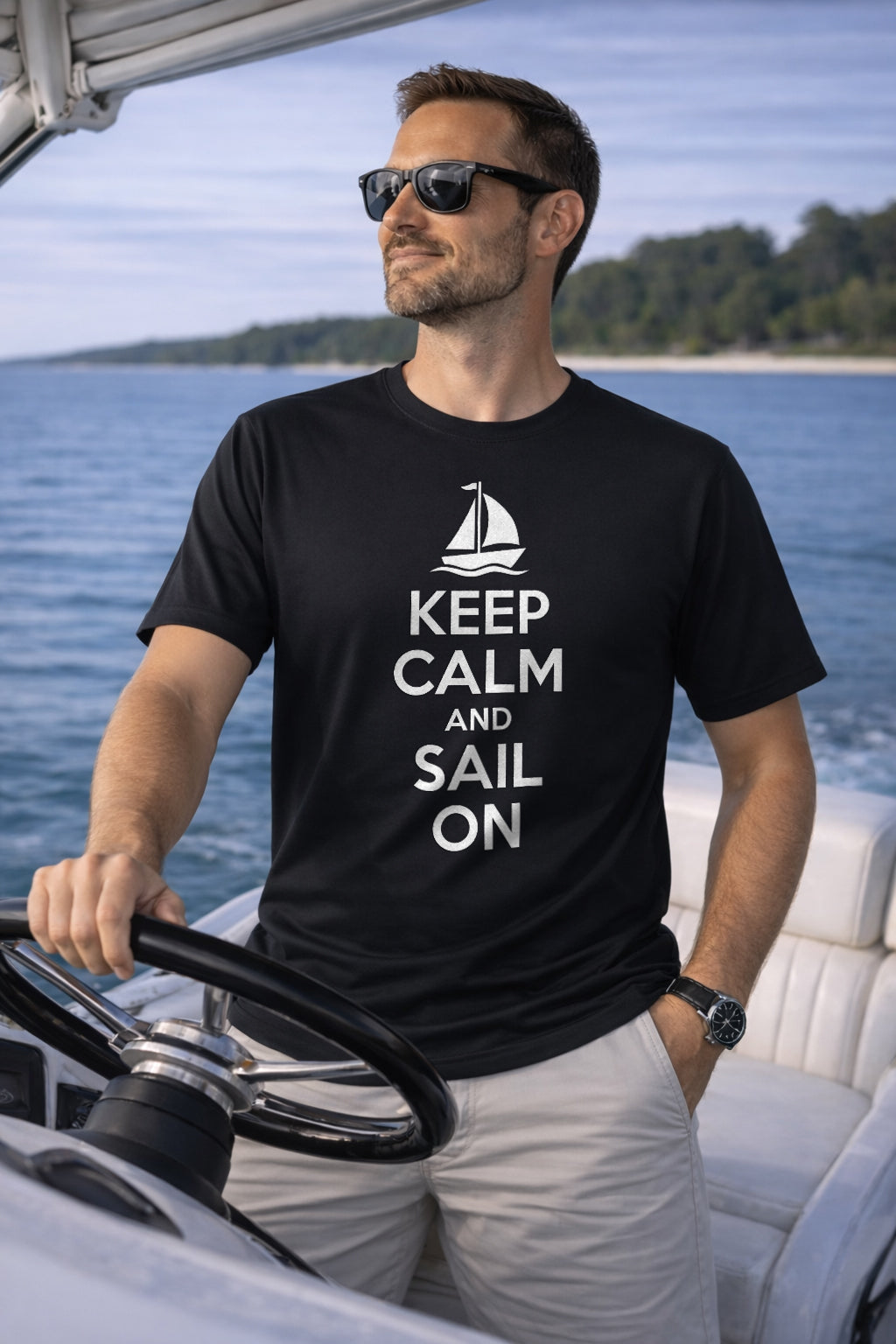 Keep Calm And Sail On T-Shirt